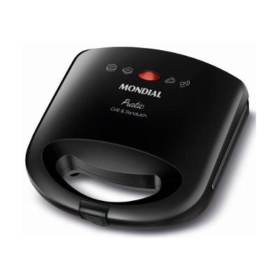Sanduicheira Grill Sn01 Pratic 2 Em 1 750w Mondial Preto220V