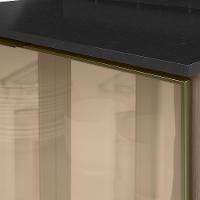 Balcao Tampo 2g Vidro 80cm Mdf Kali 16415 Nicioli Carvalho Toq Off White Cetim - 5