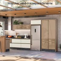 Balcao Tampo 2g Vidro 80cm Mdf Kali 16415 Nicioli Carvalho Toq Off White Cetim - 9