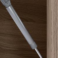 Balcao Tampo 2g Vidro 80cm Mdf Kali 16415 Nicioli Carvalho Toq Chumbo - 7