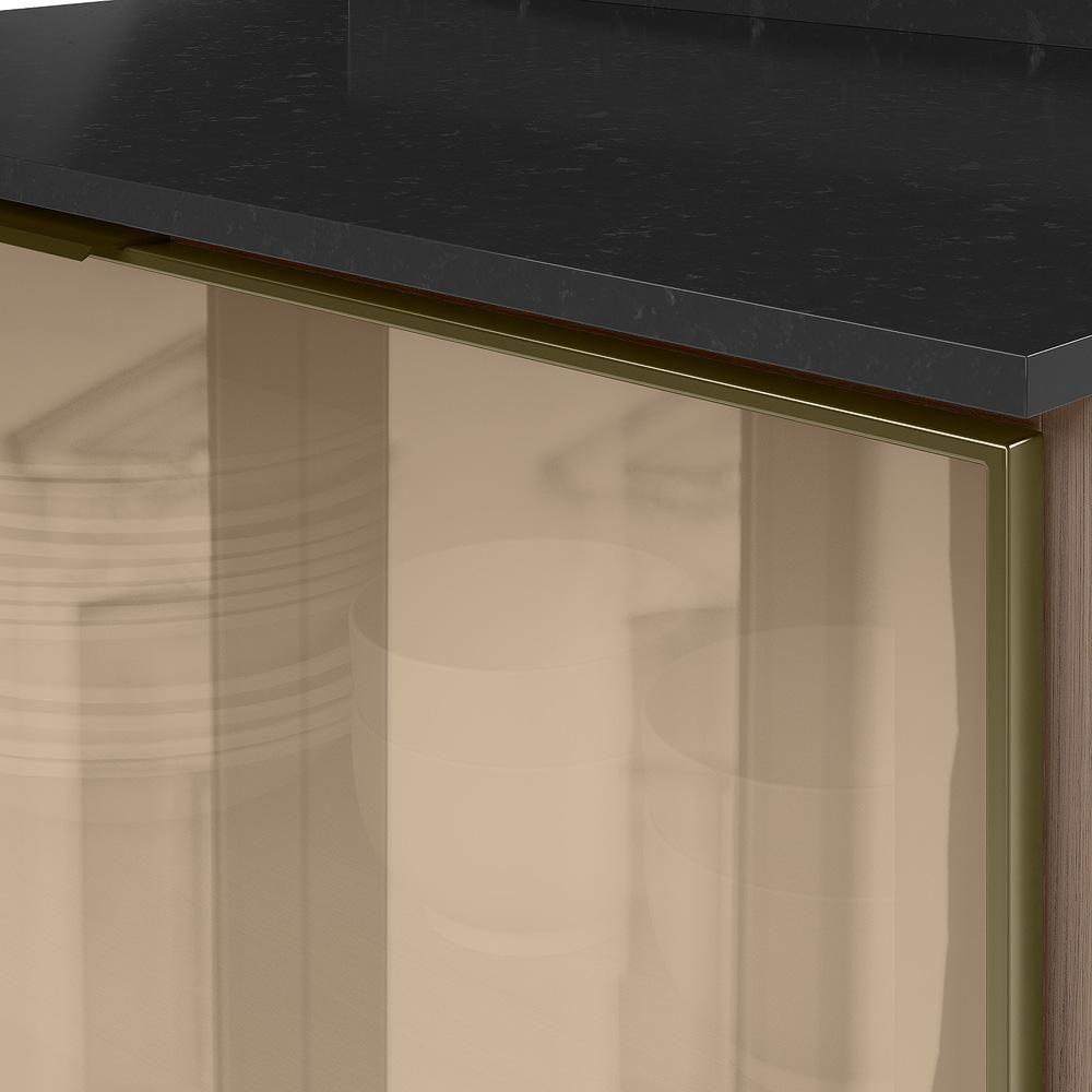 Balcao Tampo 2g Vidro 80cm Mdf Kali 16415 Nicioli Carvalho Toq Bianco Toq - 5