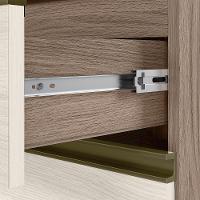 Balcao Tampo 2g Vidro 80cm Mdf Kali 16415 Nicioli Carvalho Toq Bianco Toq - 6