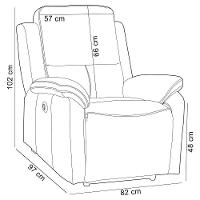 Poltrona Do Papai Retrátil Reclinável Elétrica Aniche L06 Couro Verde Musgo - Lyam Decor