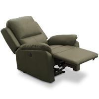 Poltrona Do Papai Retrátil Reclinável Elétrica Aniche L06 Couro Verde Musgo - Lyam Decor - 5
