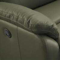 Poltrona Do Papai Retrátil Reclinável Elétrica Aniche L06 Couro Verde Musgo - Lyam Decor - 6