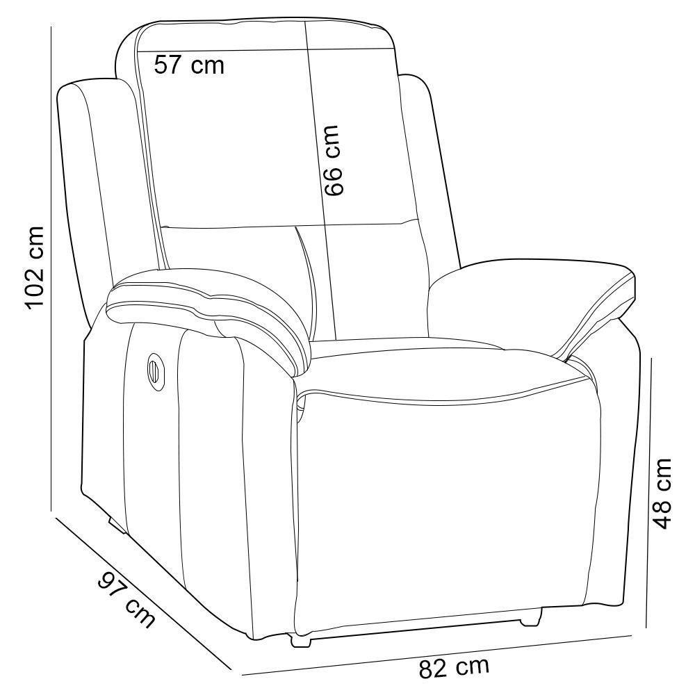 Poltrona Do Papai Retrátil Reclinável Elétrica Aniche L06 Couro Fendi - Lyam Decor - 4
