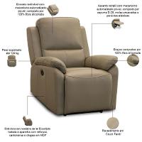 Poltrona Do Papai Retrátil Reclinável Elétrica Aniche L06 Couro Fendi - Lyam Decor - 3