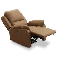 Poltrona Do Papai Retrátil Reclinável Elétrica Aniche L06 Couro Marrom Claro - Lyam Decor - 5