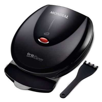 Grill Mondial Black Express G-06 com Grelhas Antiaderentes 1000W Preto 220V