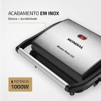 Sanduicheira E Grill Mondial Press Antiaderente Preto/inox 127 V - 9