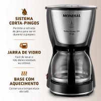 Cafeteira Elétrica Mondial Dolce Arome 18 C-30-18x Cafeteira-127v-preto/inox - 6