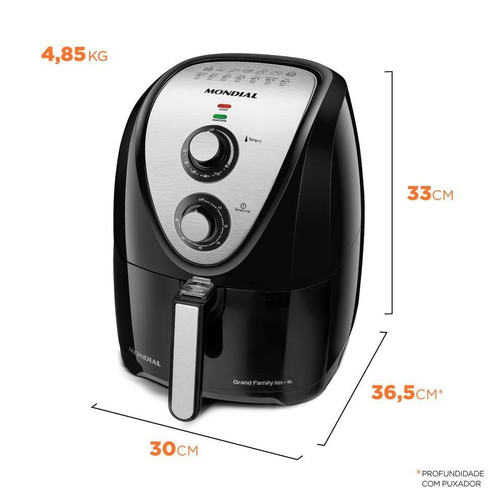 Fritadeira Air Fryer 5 Litros Afn-50-bi Mondial 127v-60hz - 3
