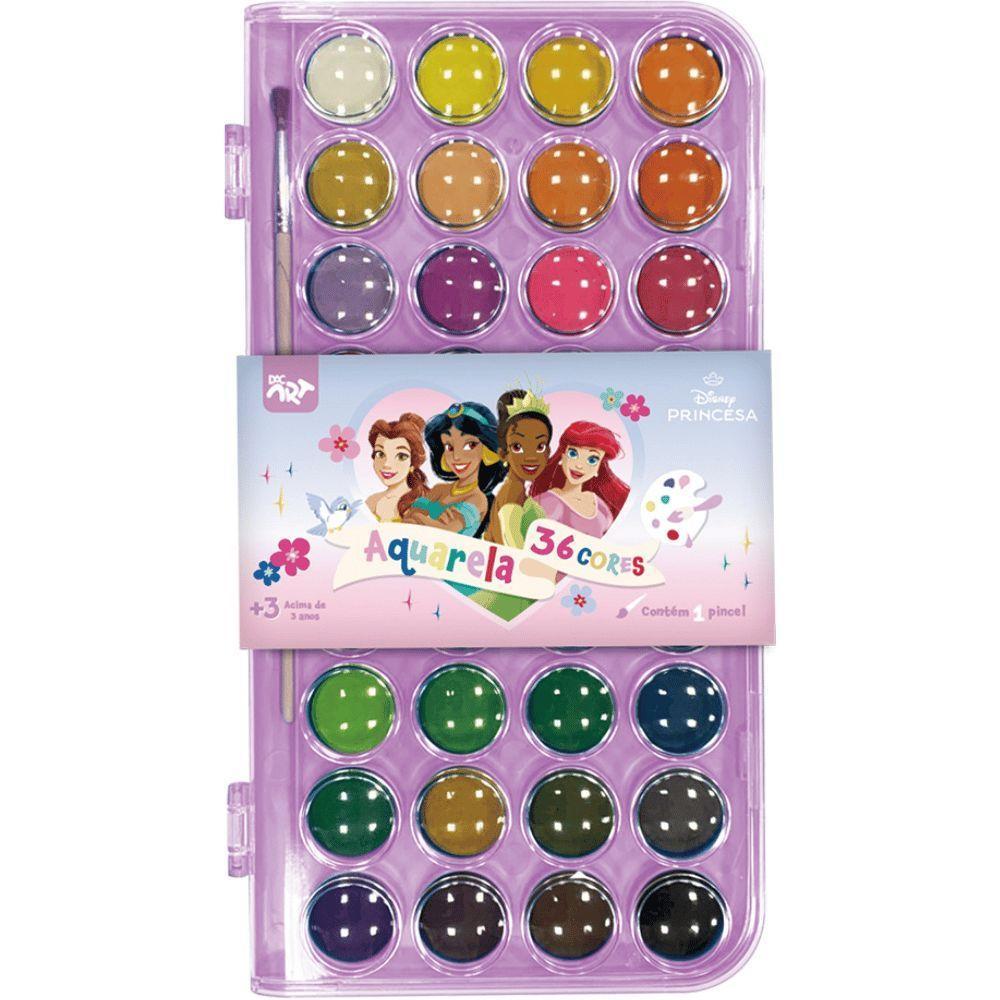 Estojo Aquarela Princesas C/ 36 Cores - Dac - 1