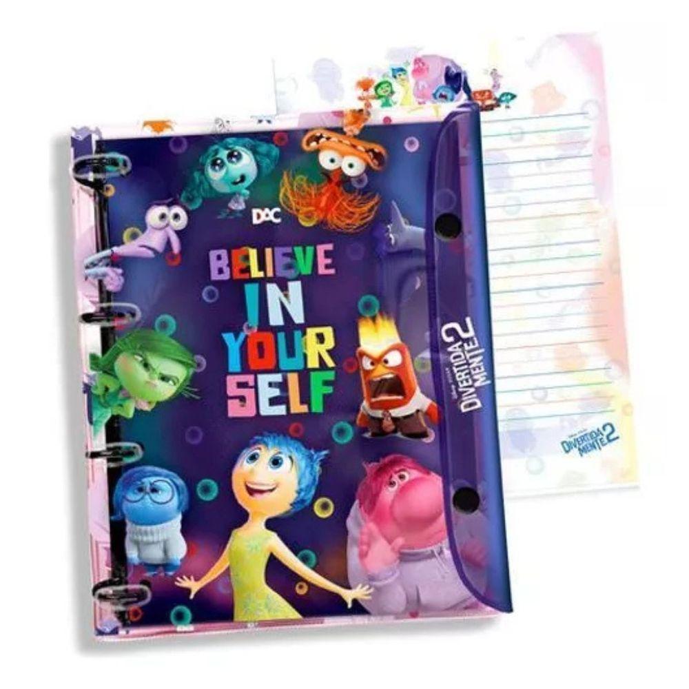 Caderno Fichário Argolado Universitário Divertidamente 192 Folhas Dac - 2