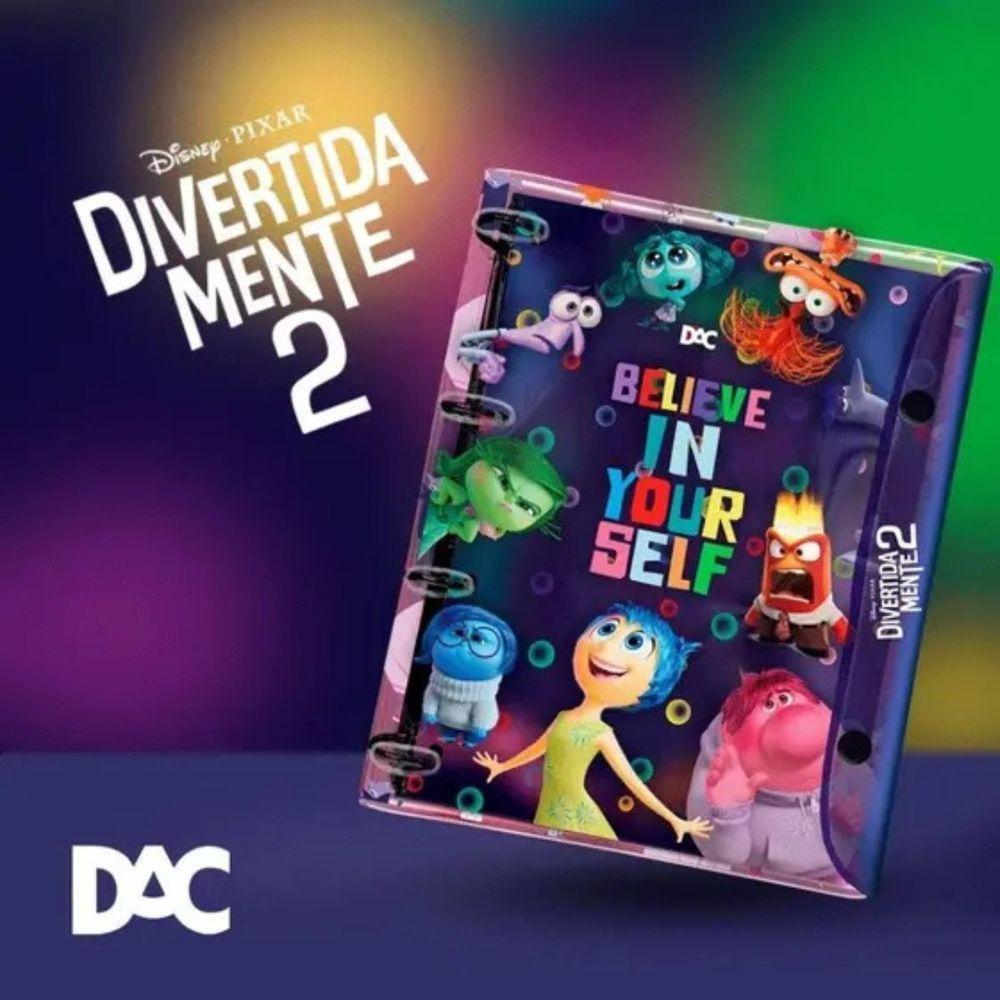 Caderno Fichário Argolado Universitário Divertidamente 192 Folhas Dac - 9