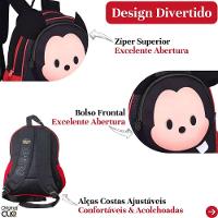Mochila Escolar Infantil Costas Mickey Orelhinhas 3d Resistente Diversos Compartimentos Alças Acolchoadas Qualidade - 5