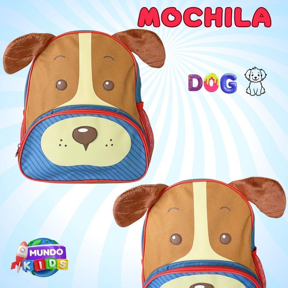 Mochila Escolar Infantil Com Alças Reforçadas Para Menino Estudar Cachorro Vermelho - 6