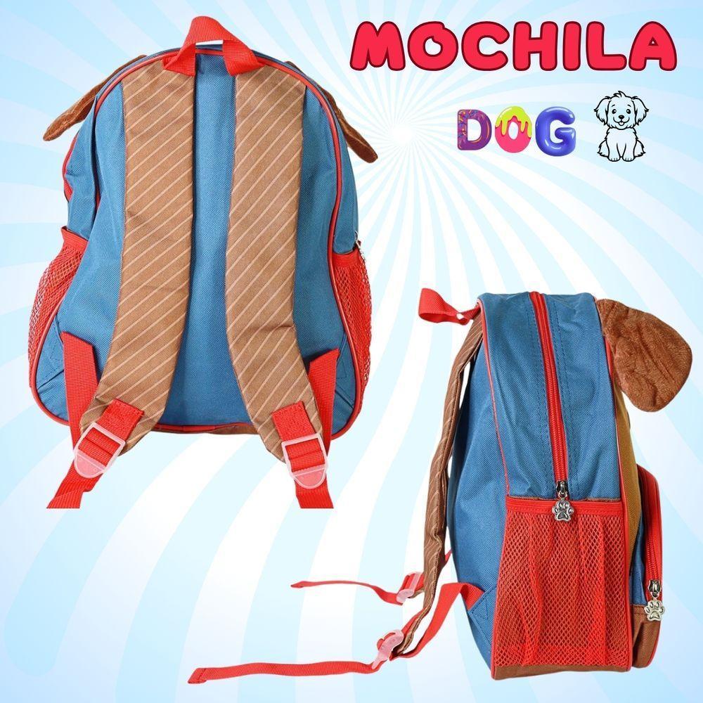 Mochila Escolar Infantil Com Alças Reforçadas Para Menino Estudar Cachorro Vermelho - 7