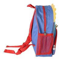 Mochila Escolar Infantil Com Alças Reforçadas Para Menino Estudar Dinossauro Azul