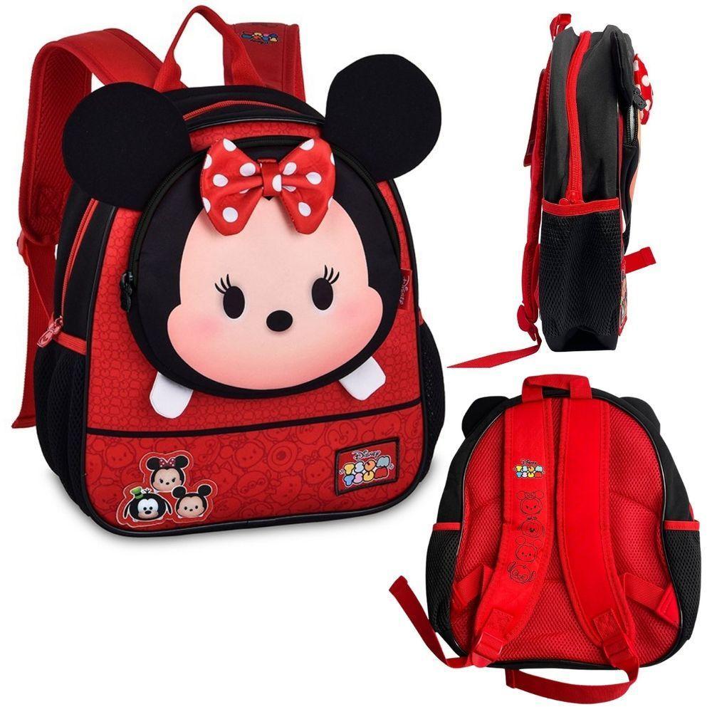 Mochila Escolar Infantil Com Alças Reforçadas Para Menina Estudar Minnie - 1