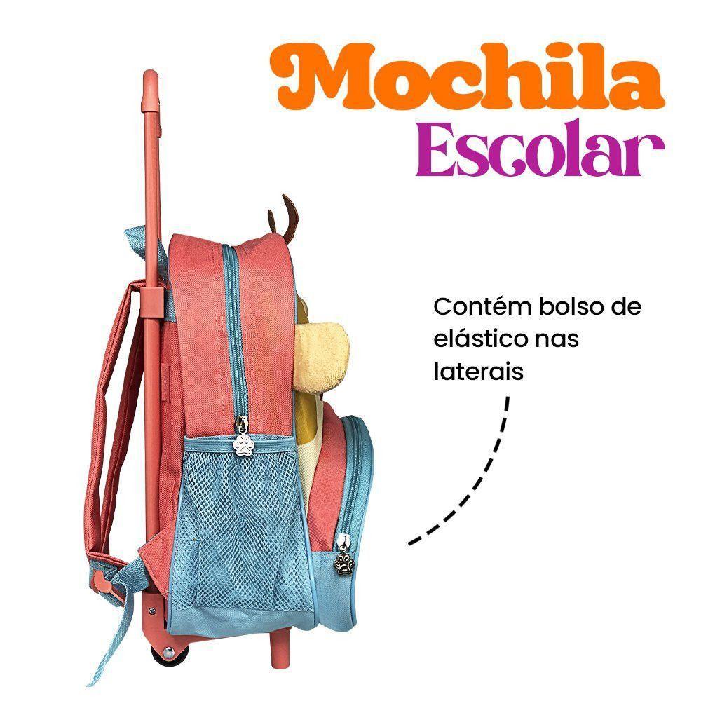 Mochila Infantil De Rodinha Com Estampa De Girafa 17 Litros - 3