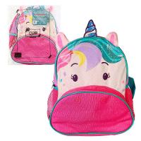Mochila Infantil Unicórnio Com Alças Bolsos E Design 3d - 3