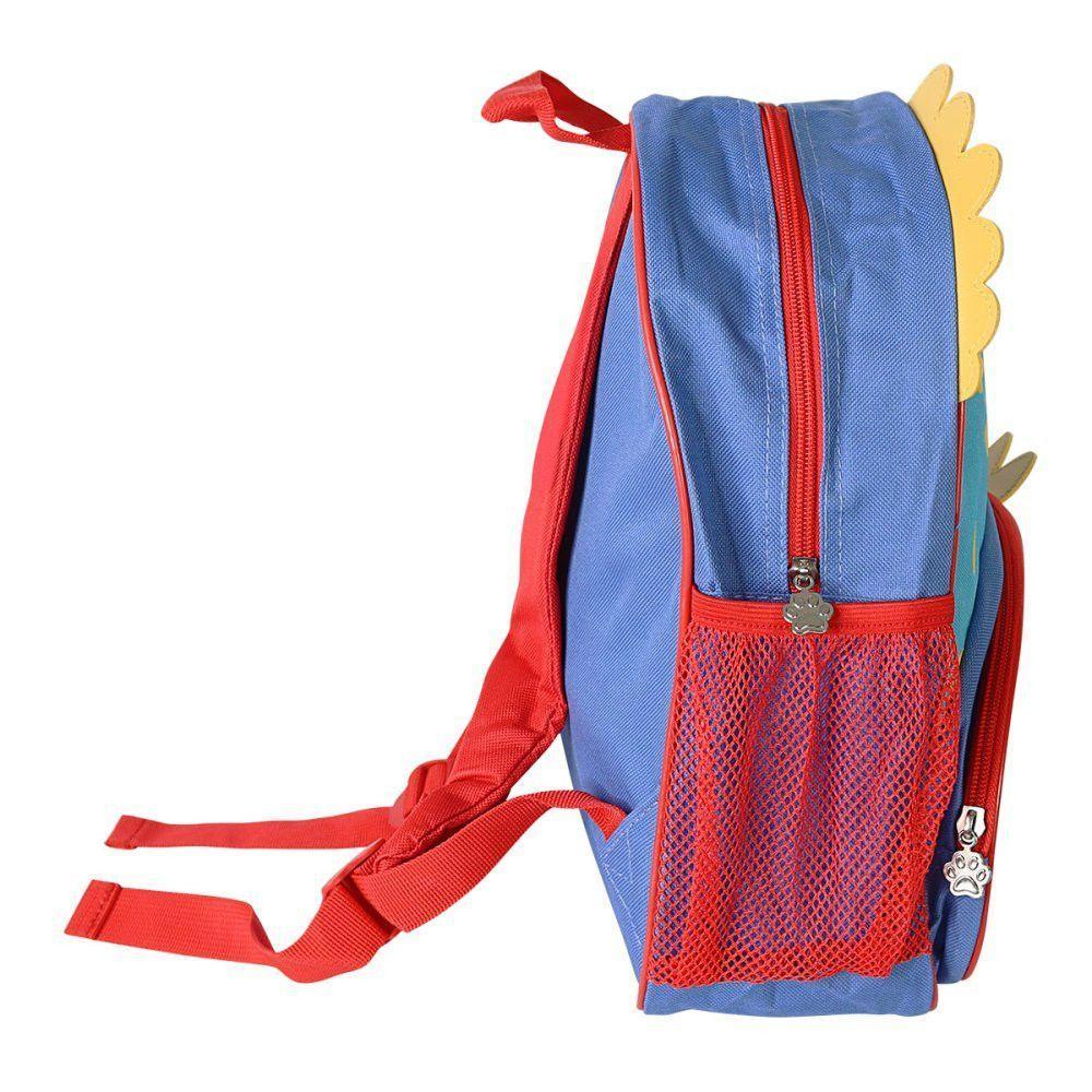 Mochila Infantil Dinossauro Azul Com Detalhes Em Relevo 10l - 3