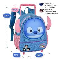 Mochila Infantil Com Rodinhas Stitch Tsum - Praticidade E Diversão - 5