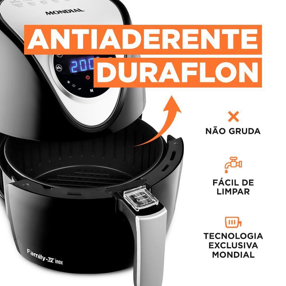 Fritadeira Elétrica Mondial Family Iv 3,5L Inox Digital Touch Preto Inox AF-30-DI 220V - 3