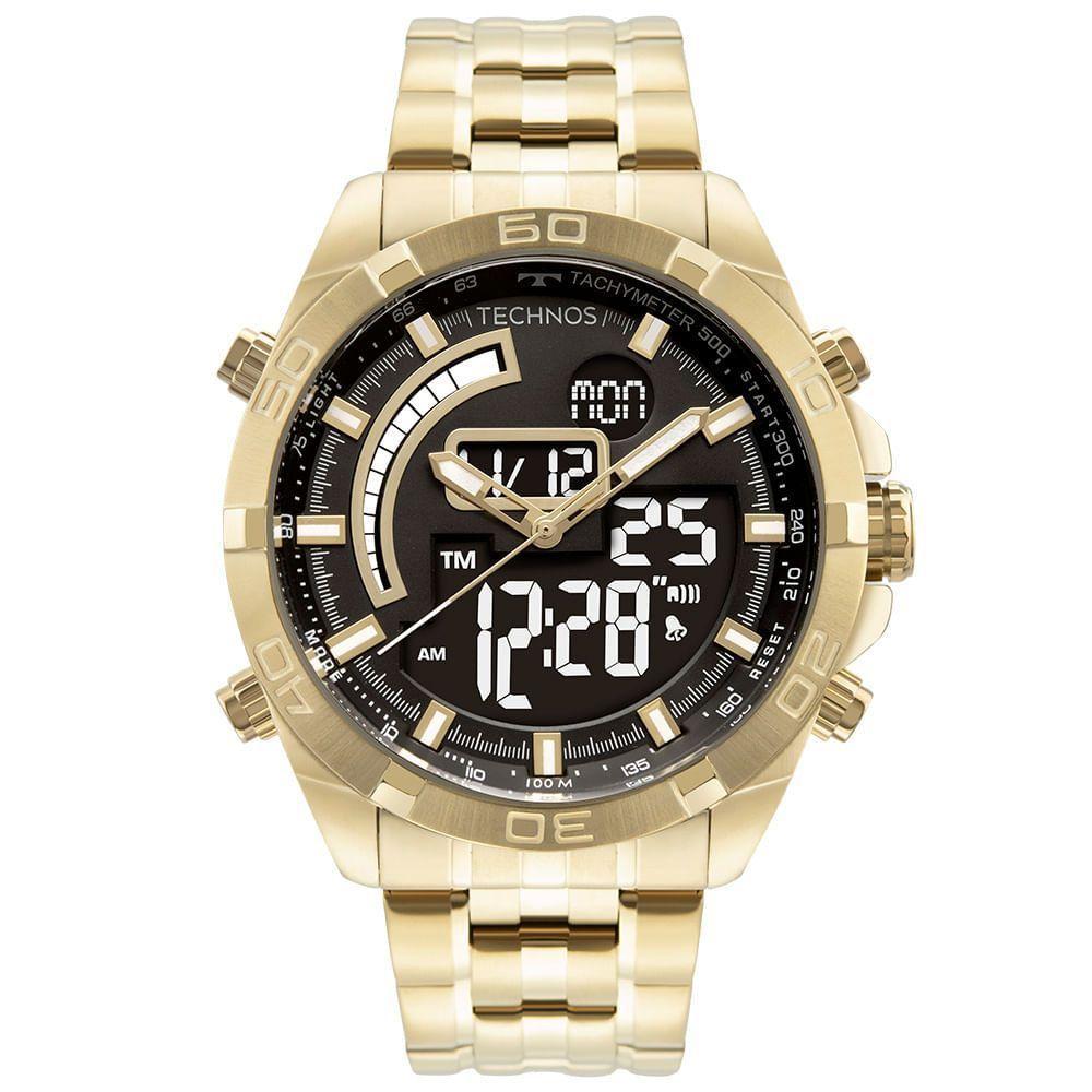 Relógio Technos Masculino Digitech Dourado - Bj3496aa/1d Bj3496aa/1d - 1