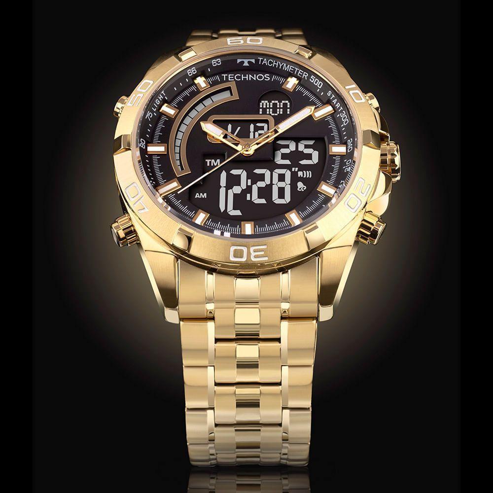 Relógio Technos Masculino Digitech Dourado - Bj3496aa/1d Bj3496aa/1d - 4