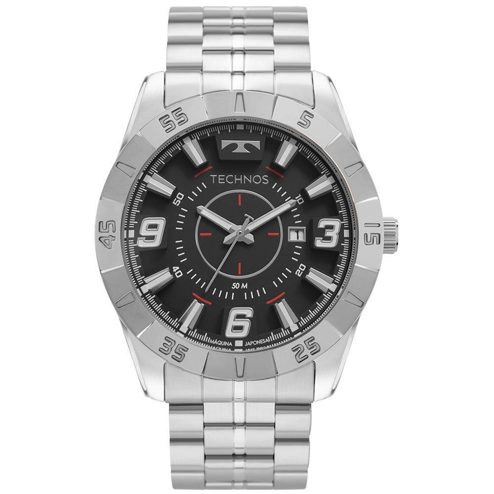 Relógio Technos Masculino Racer Prata - 2115kyx-1r 2115kyx-1r - 1
