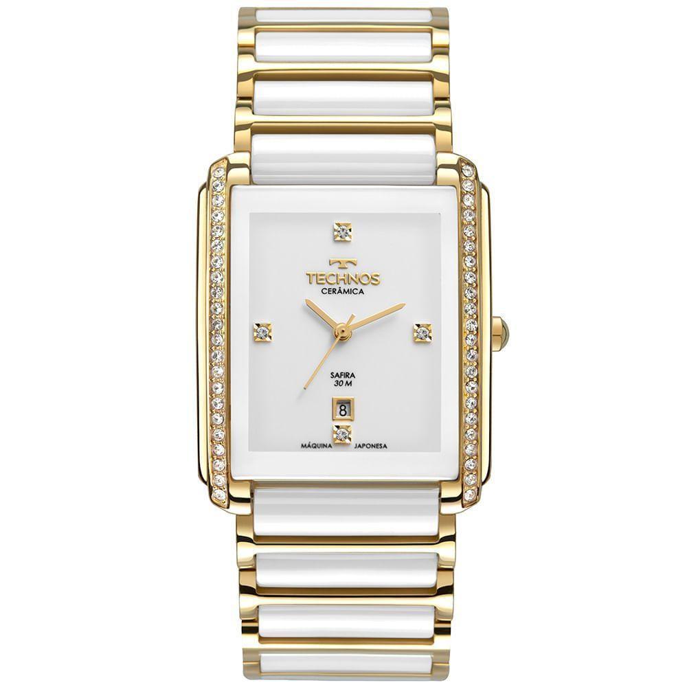 Relógio Technos Feminino Ceramic-saphire Dourado - Gn10ax-4b Gn10ax-4b - 1