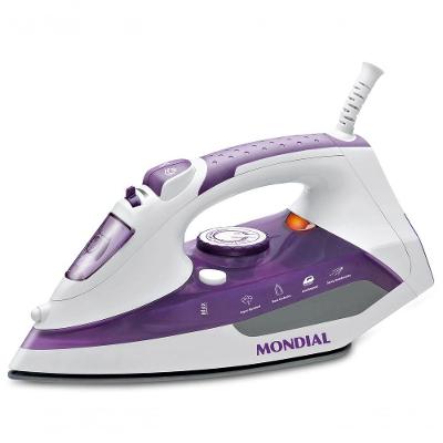 Ferro A Vapor Mondial Ceramic Express F-40 Ferro A Vapor-220v-branco/lilás