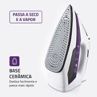Ferro A Vapor Mondial Ceramic Express F-40 Ferro A Vapor-220v-branco/lilás - 5