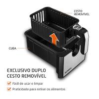 Fritadeira Air Fryer Dual Duplo Cesto 8l Mondial Afd-01-bi Air Fryer Afd-01-bi 127v/60hz - 3