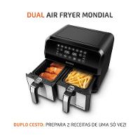 Fritadeira Air Fryer Dual Duplo Cesto 8l Mondial Afd-01-bi Air Fryer Afd-01-bi 127v/60hz