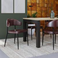 Cadeira Bless Fixa C/4 Pés 53 X 55 X 78cm. Courino Café Courino Café - 2