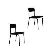 Cadeira Fit Fixa C/4 Pes 475 X 505 X 810 Mm C/2 Un. Preto Preto - 1