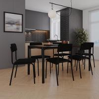 Cadeira Fit Fixa C/4 Pes 475 X 505 X 810 Mm C/2 Un. Preto Preto - 2