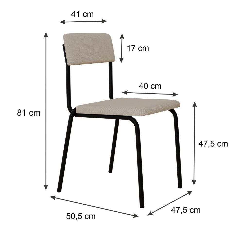 Cadeira Fit Fixa C/4 Pes 475 X 505 X 810 Mm C/2 Un. Corriente Palha Corriente Palha - 6