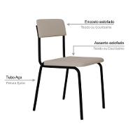 Cadeira Fit Fixa C/4 Pes 475 X 505 X 810 Mm C/2 Un. Corriente Palha Corriente Palha - 3