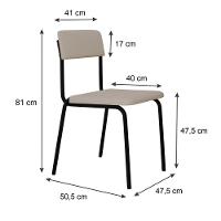 Cadeira Fit Fixa C/4 Pes 475 X 505 X 810 Mm C/2 Un. Corriente Palha Corriente Palha - 6