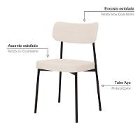 Cadeira Mynna Fixa C/4 Pes 525 X 470 X 790 Mm C/2 Un. Corriente Palha Corriente Palha - 3