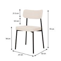 Cadeira Mynna Fixa C/4 Pes 525 X 470 X 790 Mm C/2 Un. Corriente Palha Corriente Palha - 6