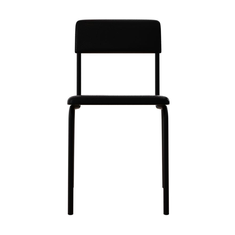 Cadeira Fit Fixa C/4 Pes 475 X 505 X 810 Mm C/2 Un. Courino Preto Courino Preto - 4