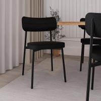 Cadeira Alloa Fixa C/4 Pés 50 X 44,7 X 83,8 Cm C/1 Un. Corriente Preto Corriente Preto - 2