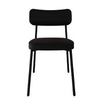 Cadeira Alloa Fixa C/4 Pés 50 X 44,7 X 83,8 Cm C/1 Un. Corriente Preto Corriente Preto