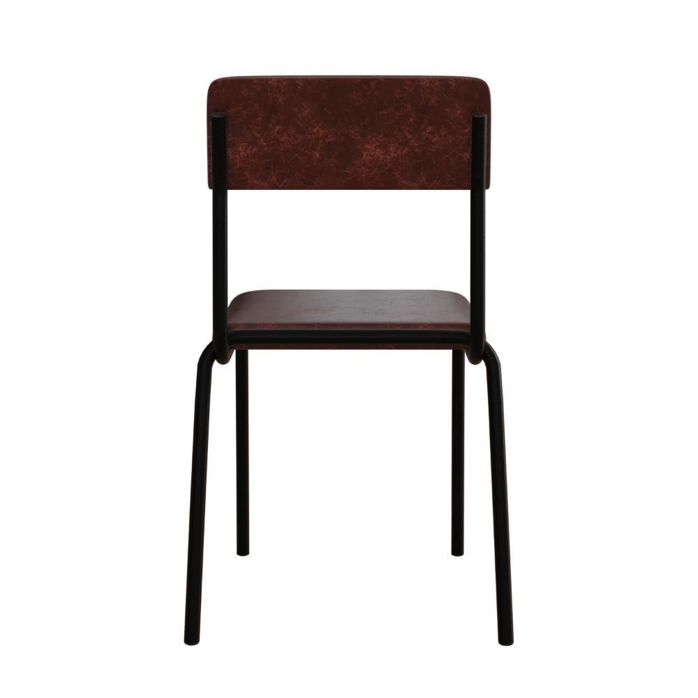 Cadeira Fit Fixa C/4 Pes 475 X 505 X 810 Mm C/4 Un. Courino Café Courino Café - 5