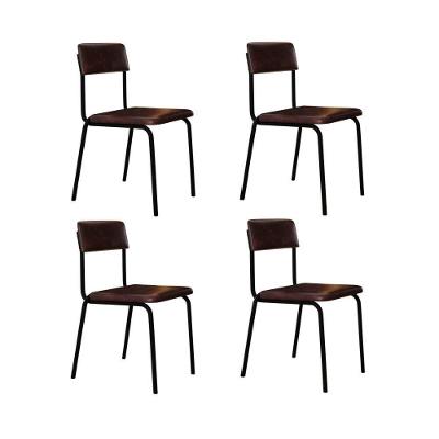 Cadeira Fit Fixa C/4 Pes 475 X 505 X 810 Mm C/4 Un. Courino Café Courino Café